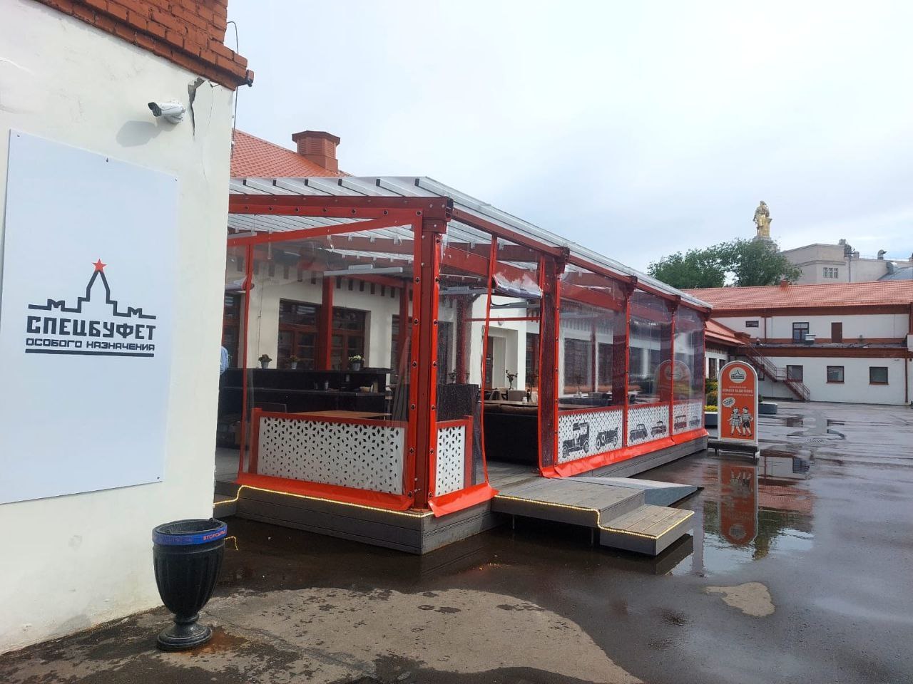 ПВХ шторы для летней террасы кафе в Новом Осколе